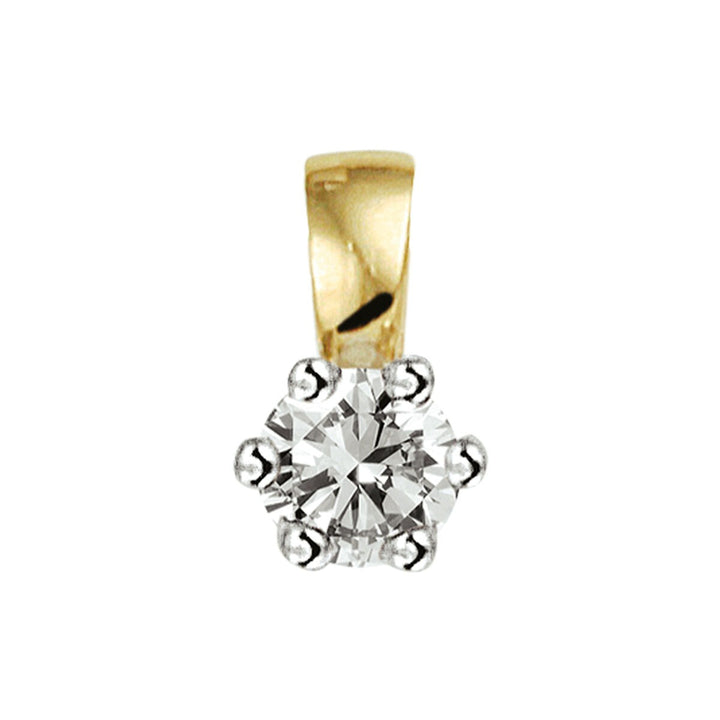 Anhänger Diamant 0,10 ct h si 14K Bicolor-Gold gelb/weiß
