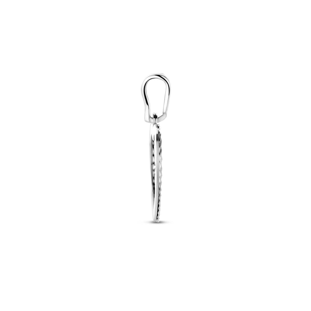 Silberanhänger Damen – rhodiniertes 925er Silber, Herzform 18 mm
