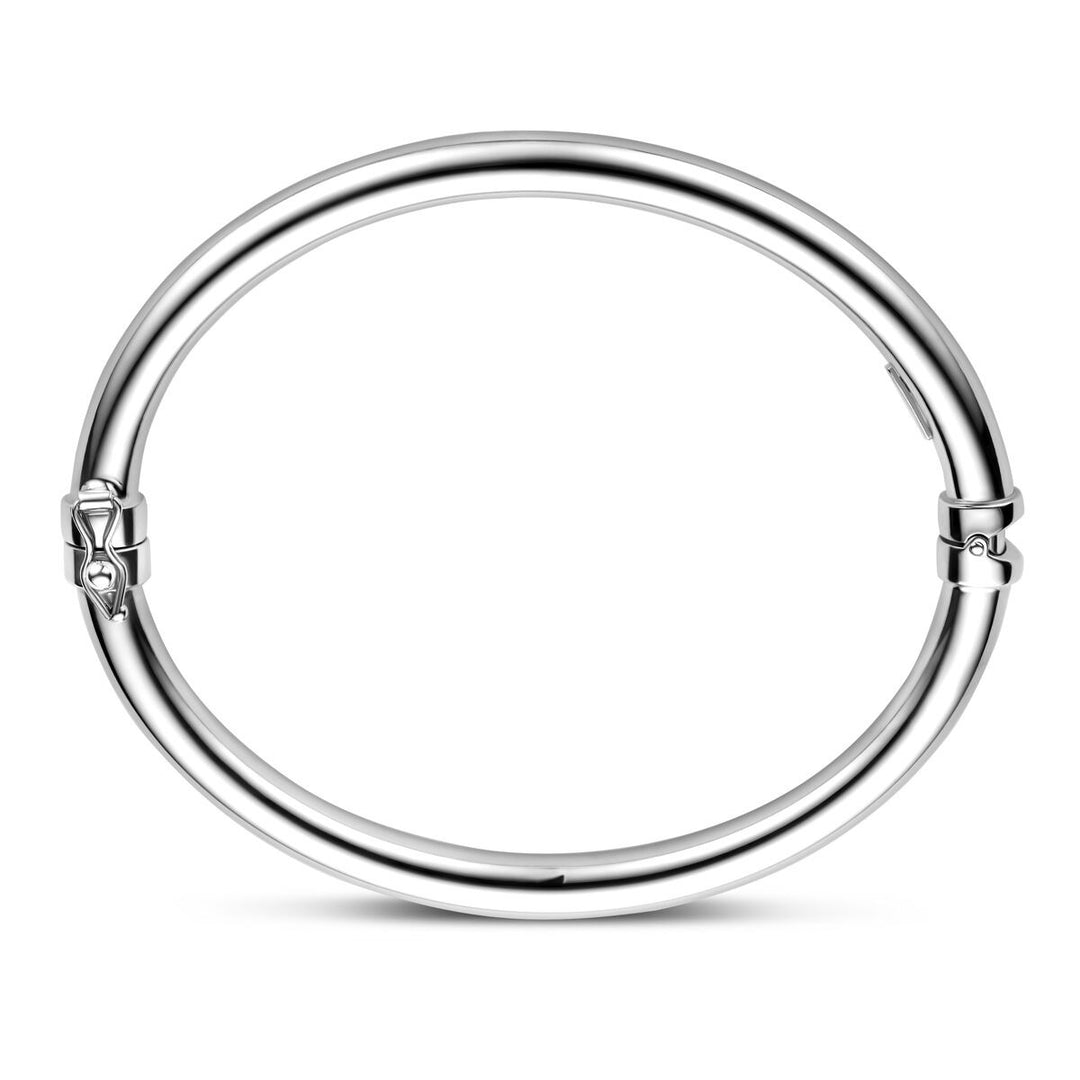 Gerhodineerd zilveren bangle armband dames
