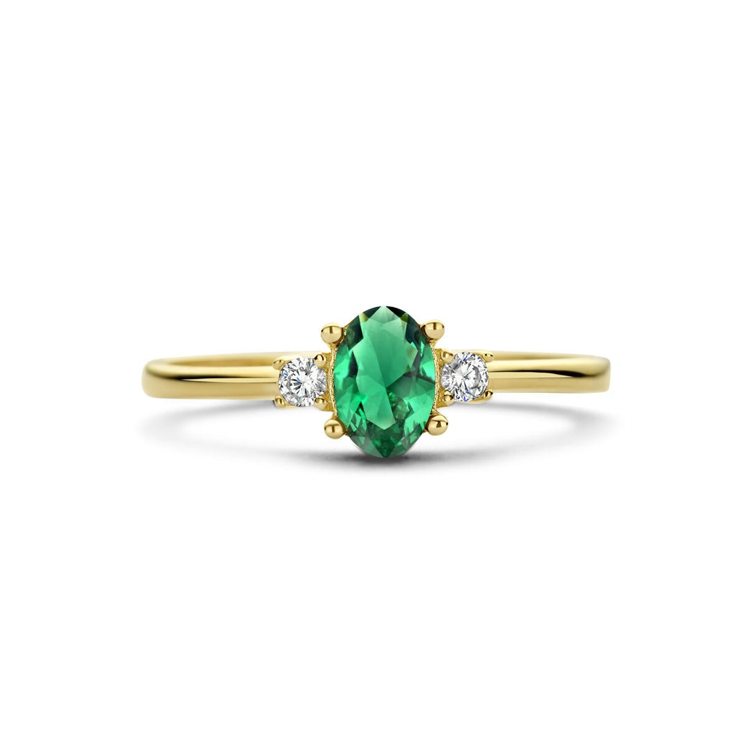 Ring Trilogie Zirkonia 14K Gelbgold
