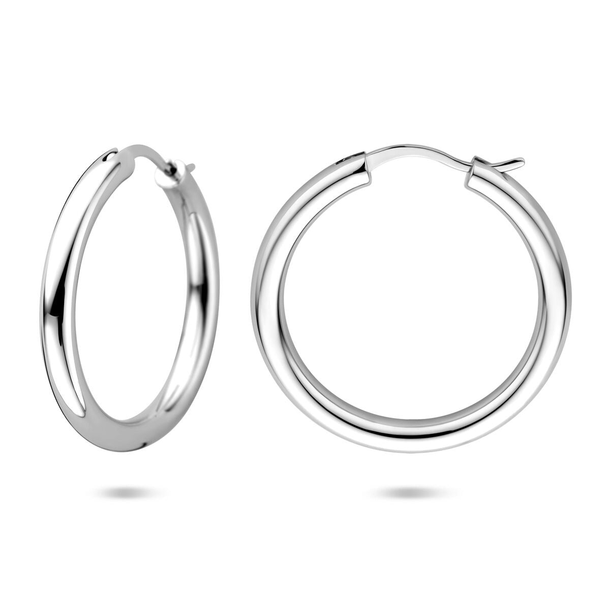 Silberne Ohrringe 925 rhodiniert – 26,5 mm