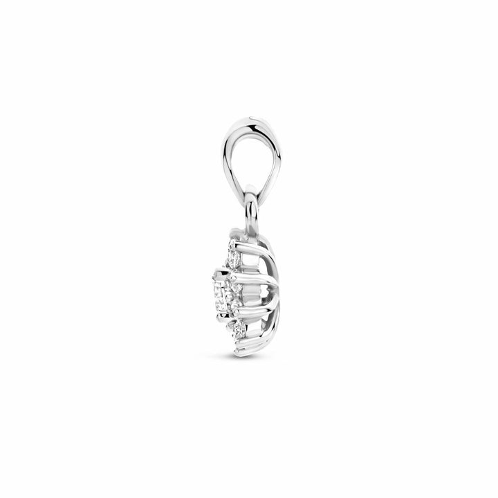 Gerhodineerd 925 Zilveren Hanger met Zirkonia voor Dames
