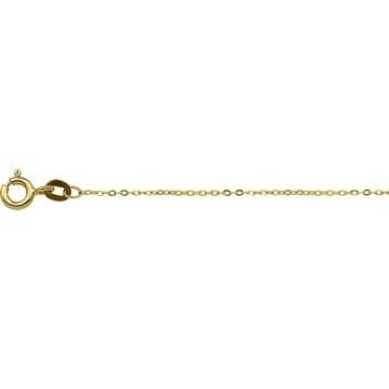 Goldene Damenkette 9k mit Ankerkettengliedern, 1 mm dick und 45 cm lang