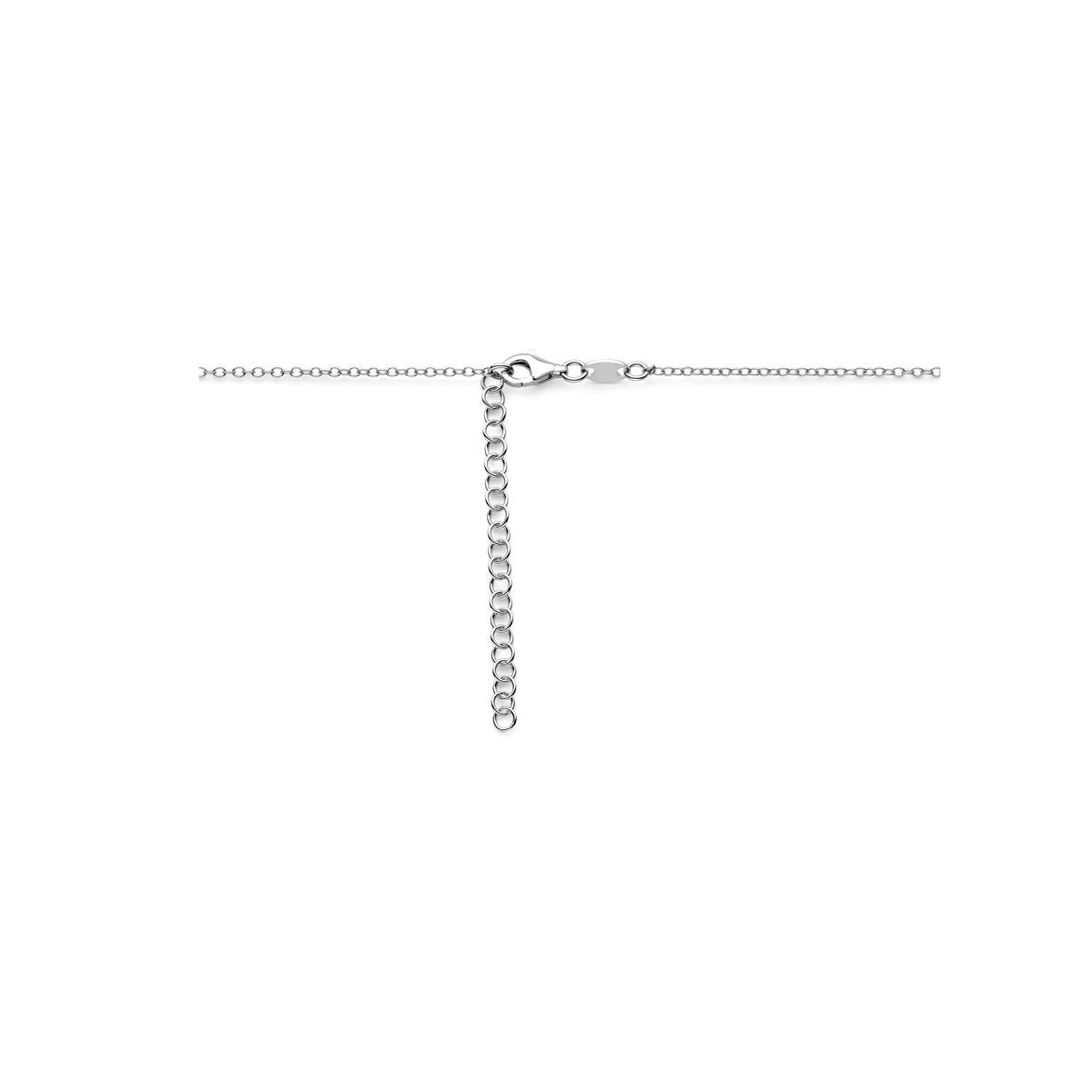 Silberkette mit doppelten Herzen – rhodiniertes Anker-Collier
