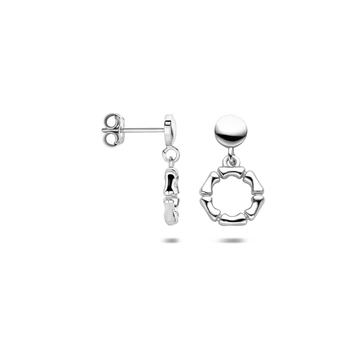 Damen-Ohrhänger aus rhodiniertem 925er Silber 18 mm