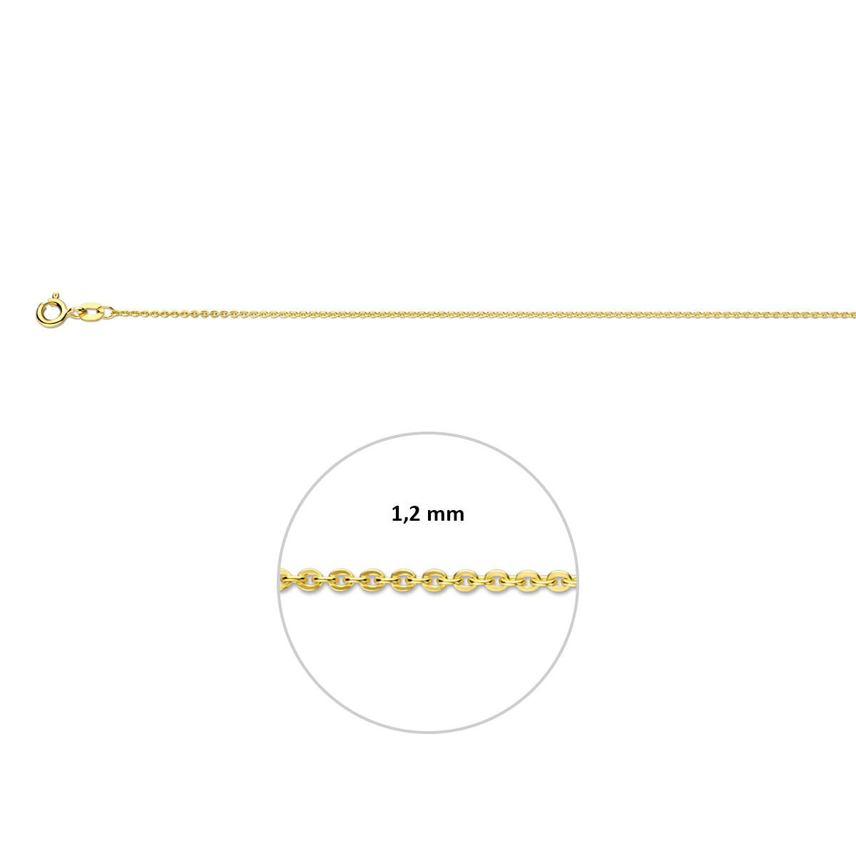 9 Karat Goldkette ohne Anhänger Ankerkette