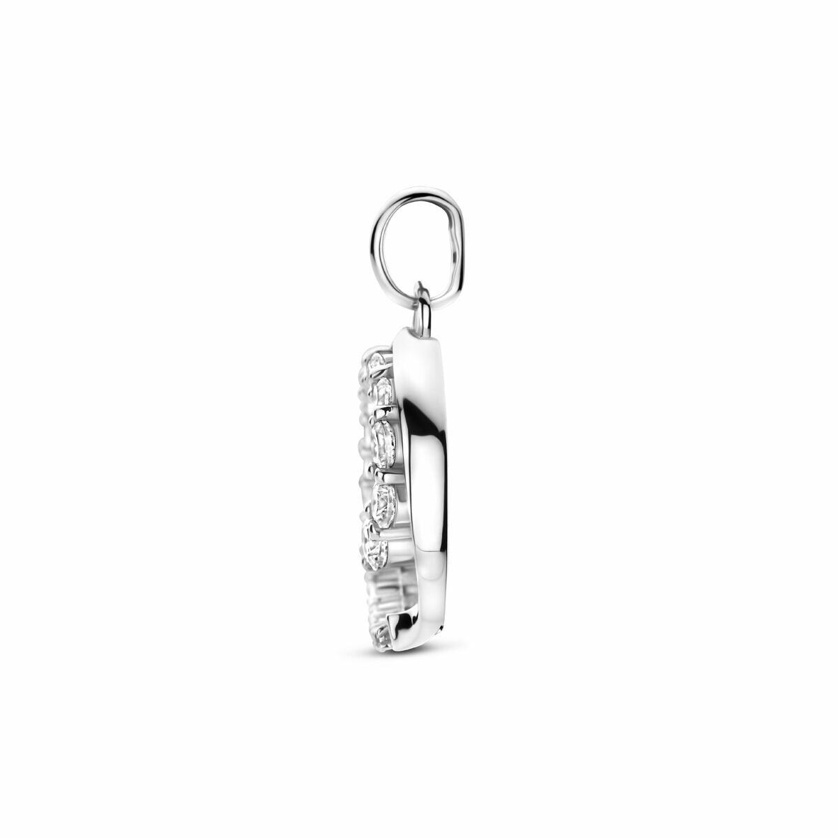 Silberanhänger mit Zirkonia in Entourage-Fassung 20 mm