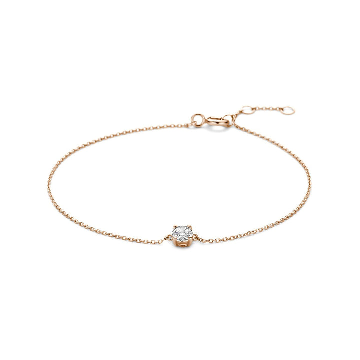 Armband Zirkonia 16,5 - 17,5 - 18,5 cm 14K Roségold