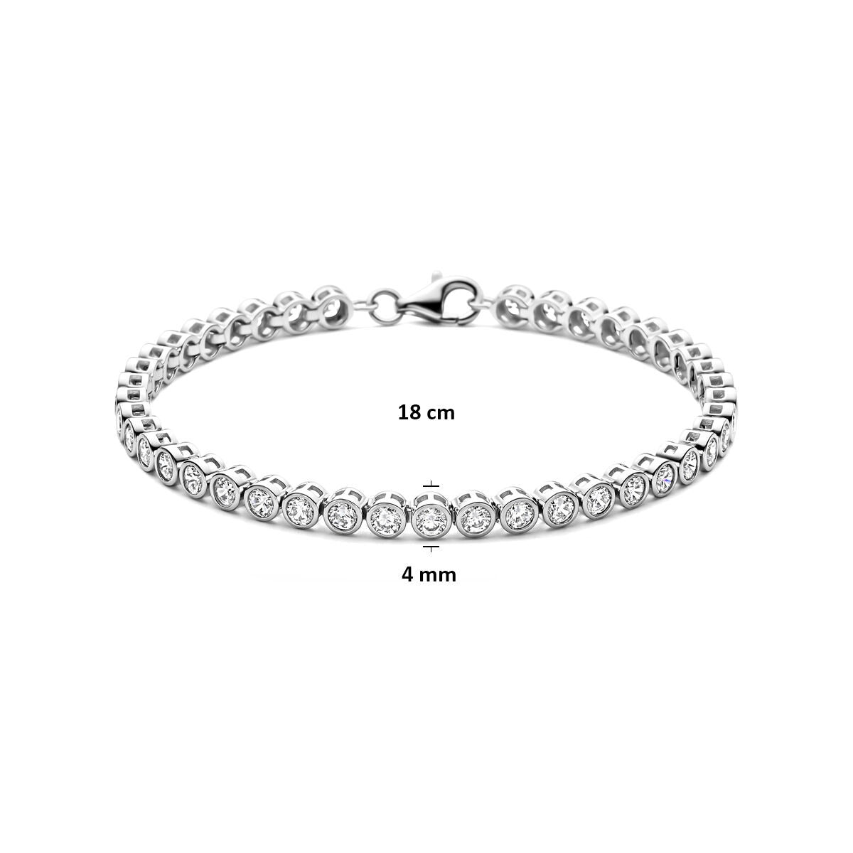 Silbernes Tennisarmband mit Zirkonia – zeitloses Funkeln in edler Form