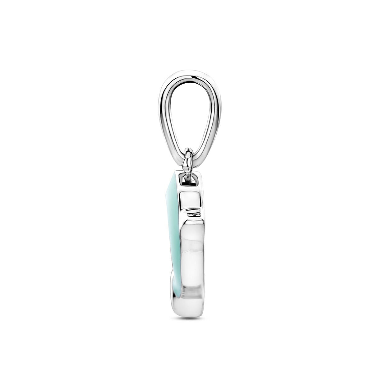 Silberner Kinderanhänger Delphin – rhodiniertes 925er Silber mit Emaille