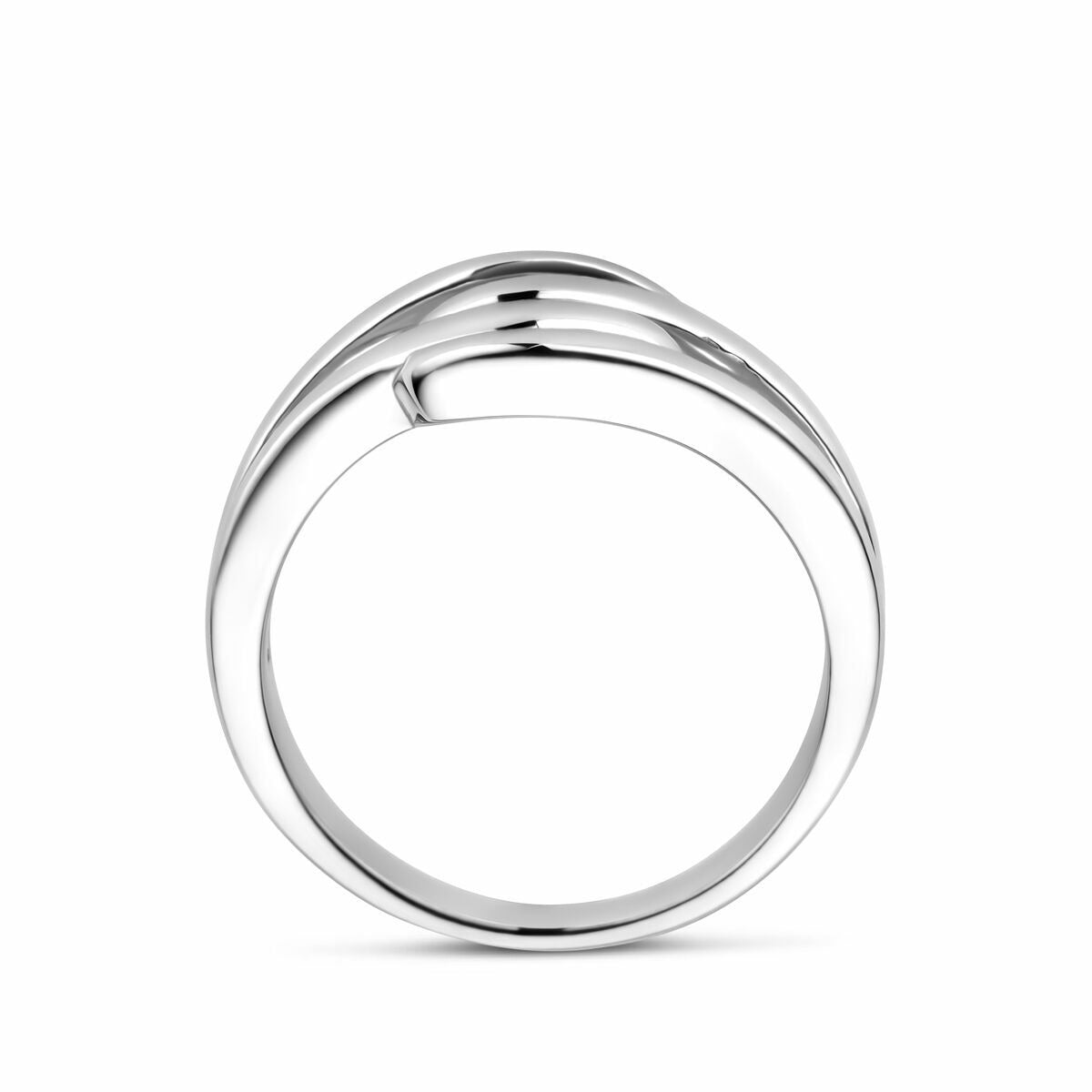 Damenring aus Silber – rhodiniertes 925er Silber