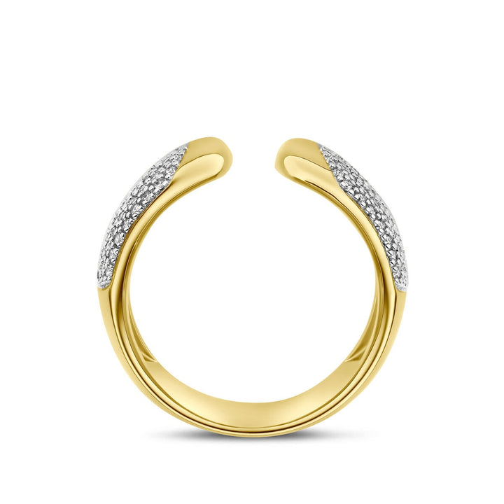 14k geelgouden ring met diamant