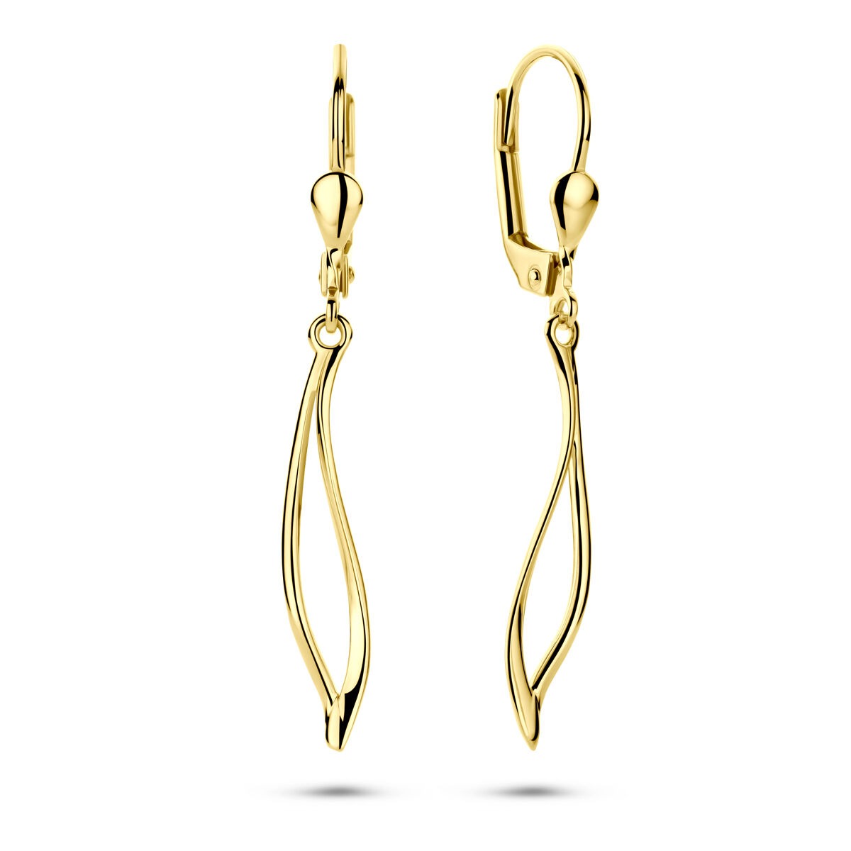 14K Gelbgold-Ohrhänger – Brisurhaken