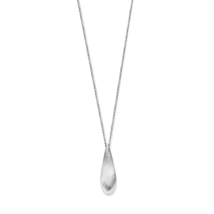 Damenhalskette Silber Tropfenanhänger – rhodiniertes Collier 40–45 cm