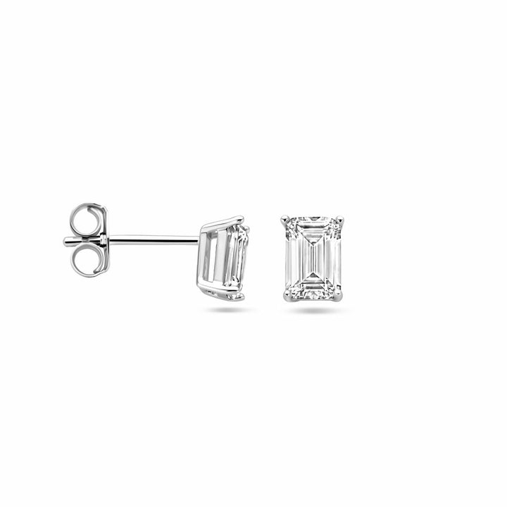 Ohrstecker Zirkonia Silber rhodiniert