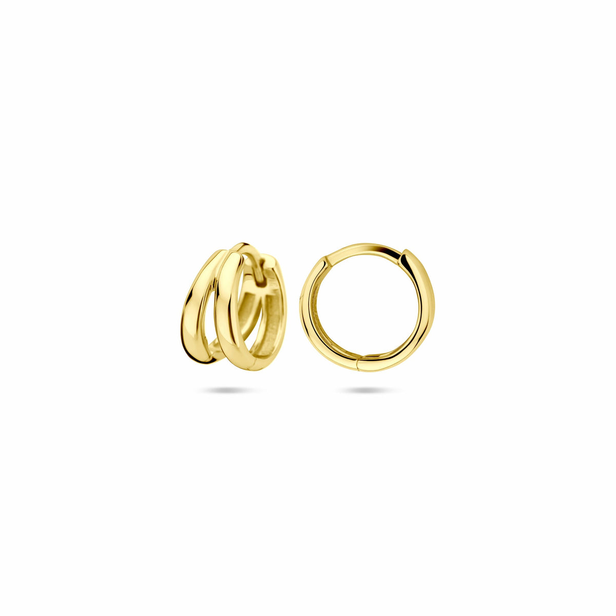 Vergoldete Silberne Klappcreolen – 10x6 mm