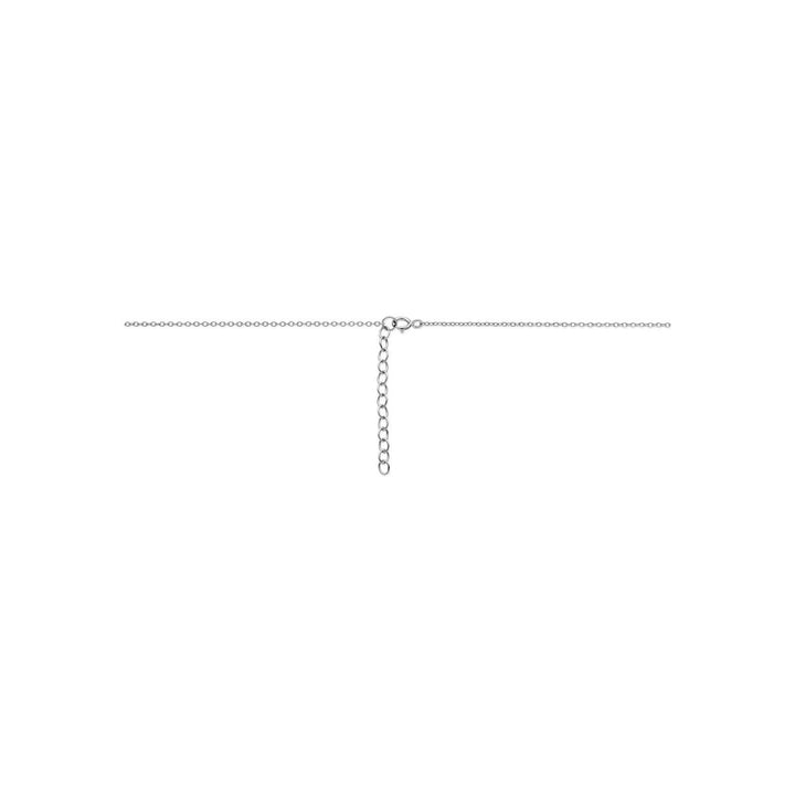 Gerhodineerd 925 zilveren collier met 4 hartjes