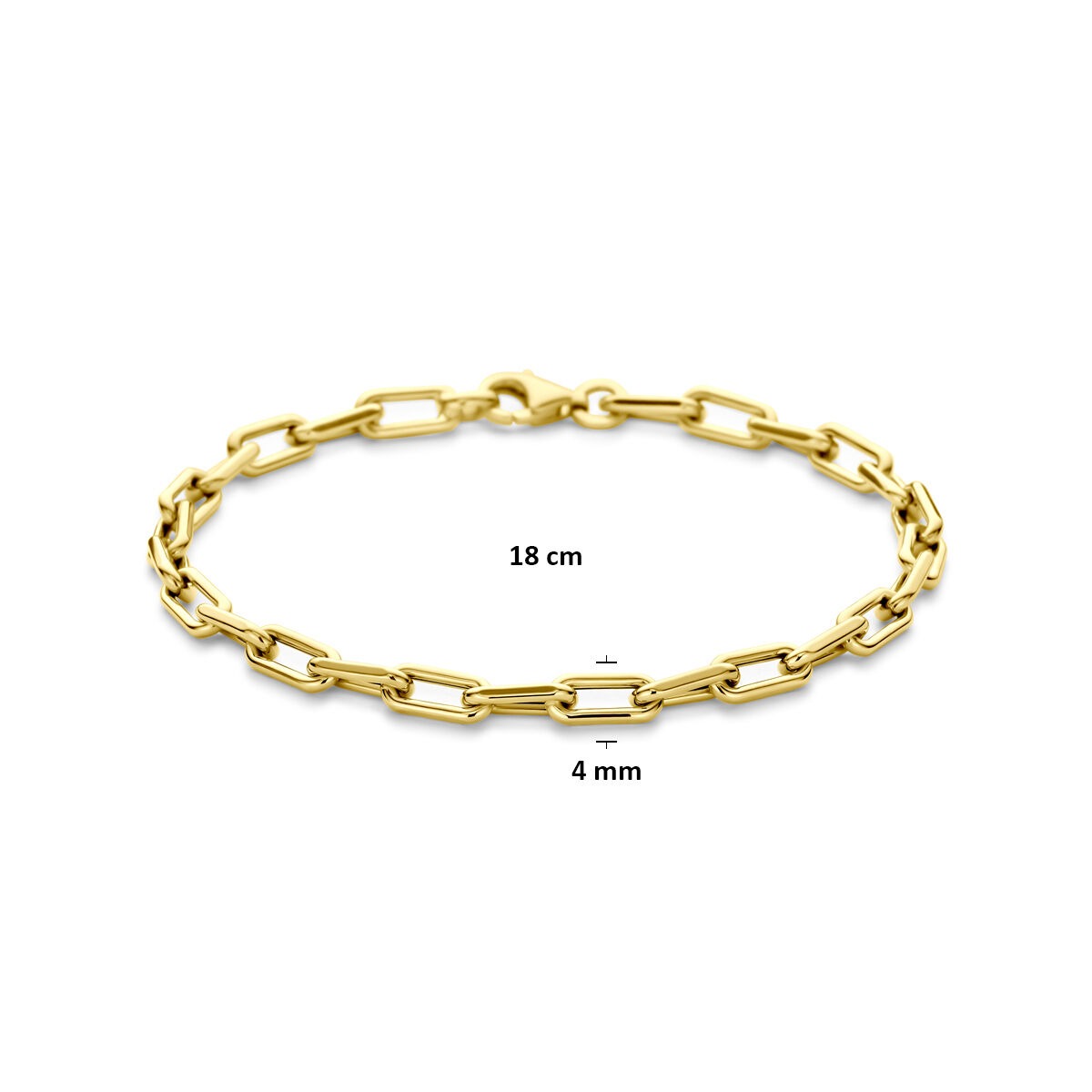 Goldarmband für Damen 14k – Ankerkette 4 mm