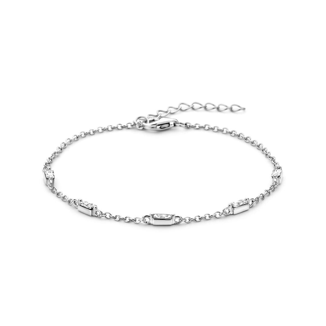 Armband Zirkonia 16 + 3 cm Silber rhodiniert