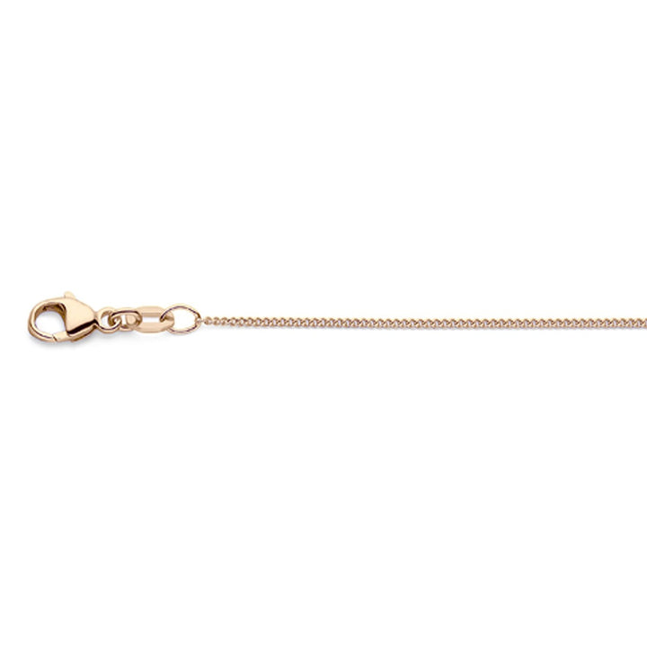 Halskette Gourmette 4-seitiger Schliff 1,0 mm 41 - 43 - 45 cm 18K Roségold