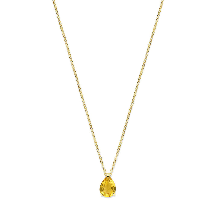 Citrin-Halskette 42 – 44 cm 14K Gelbgold