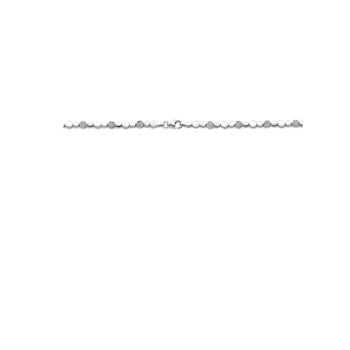 Damenkette Silber mit Zirkonia – rhodiniertes 925er Silber 5,1 mm 45 cm
