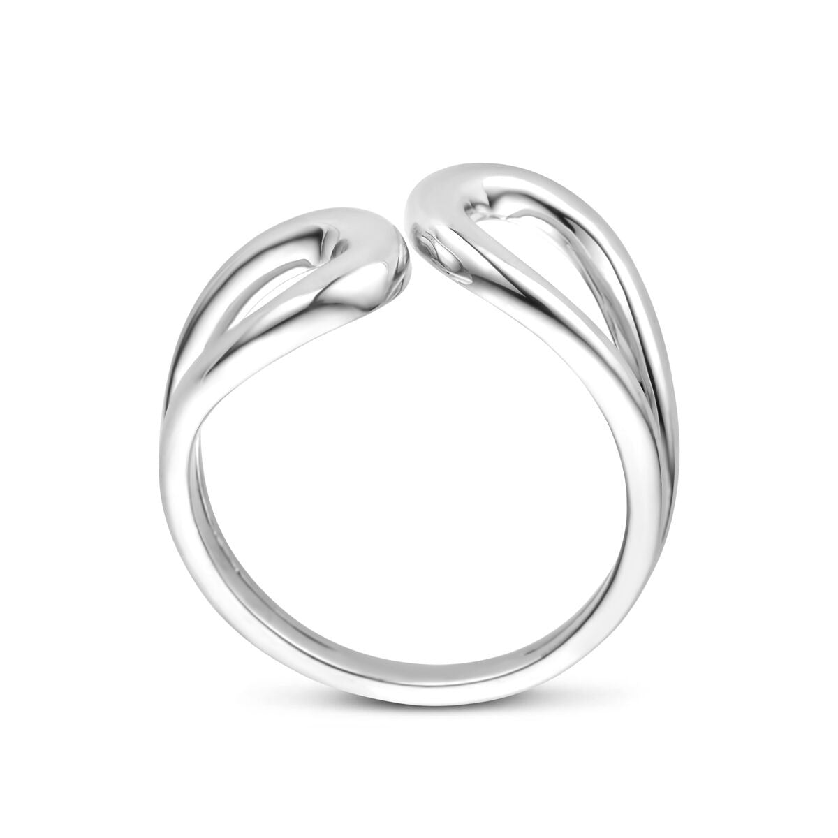 Rhodinierter Silberring 12 mm