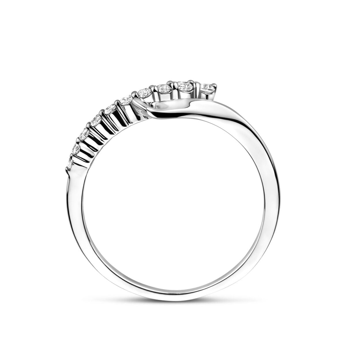 Silberring mit Zirkonia – rhodiniertes 925er Silber 7,5 mm