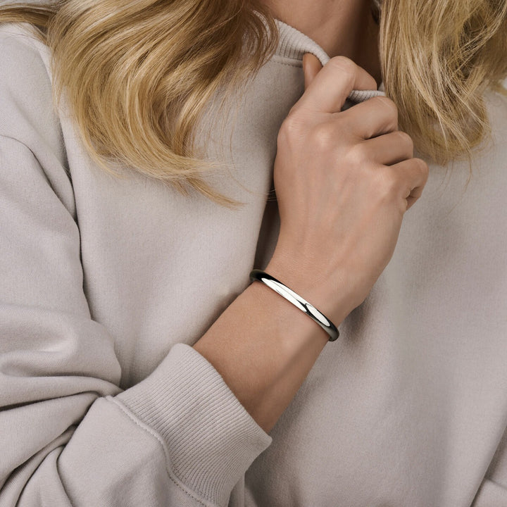 Gerhodineerde 925 zilveren bangle armband