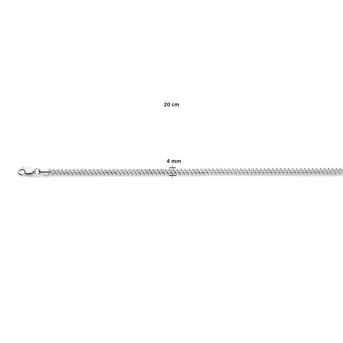 Silbernes Damenarmband mit Gourmettkette – 925er Silber, 4 mm breit