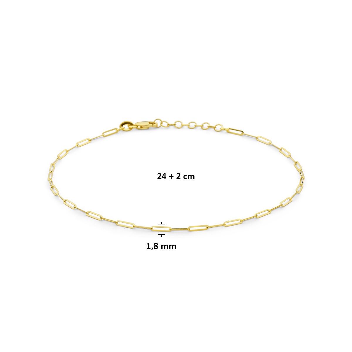 14k Gelbgold-Fußkettchen – sommerliche Eleganz in purem Gold