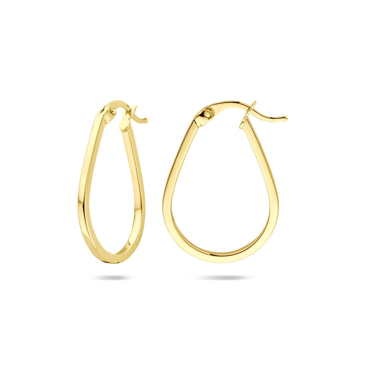 14K Gelbgoldohrringe – 25 x 1,6 mm