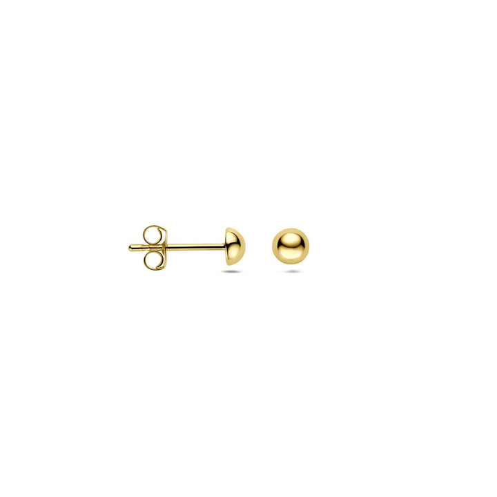 14k Geelgouden dames oorknoppen met bolvorm