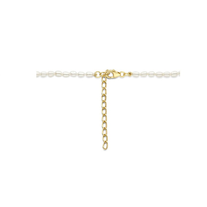 Halskette Perle 3,2 mm 40 + 5 cm 3 Mikron Silber vergoldet (gelb)