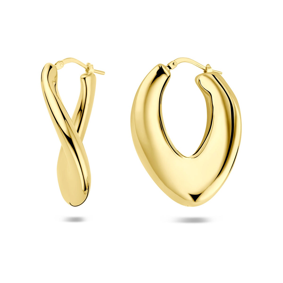 Vergoldete Silberohrringe 37,5 mm – elegantes Statement in Goldfarbe