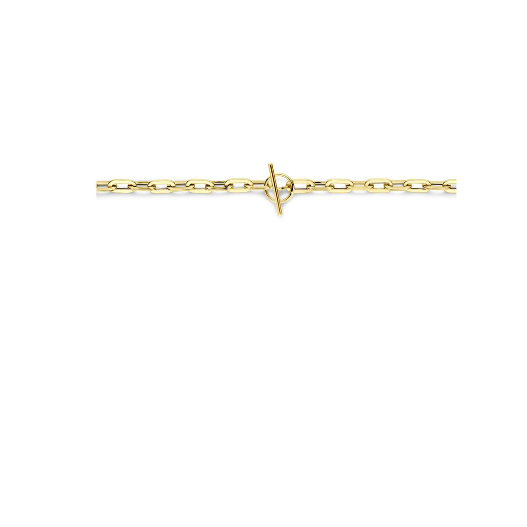 14k Geelgouden anker schakel collier