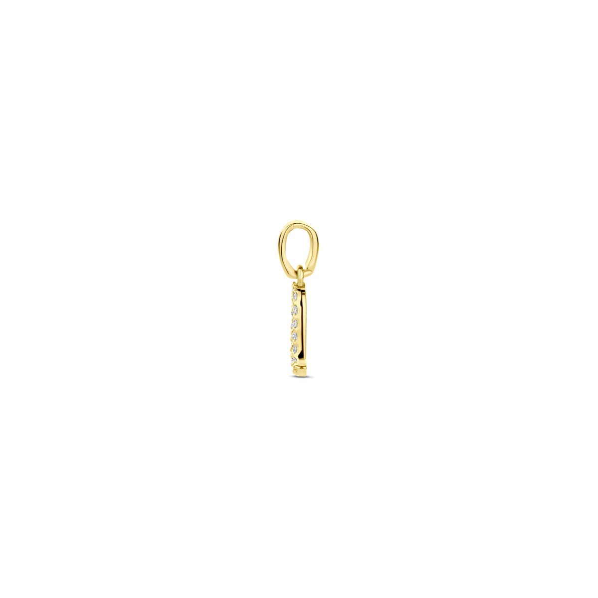 14k Gelbgold-Sternzeichenanhänger mit Diamant