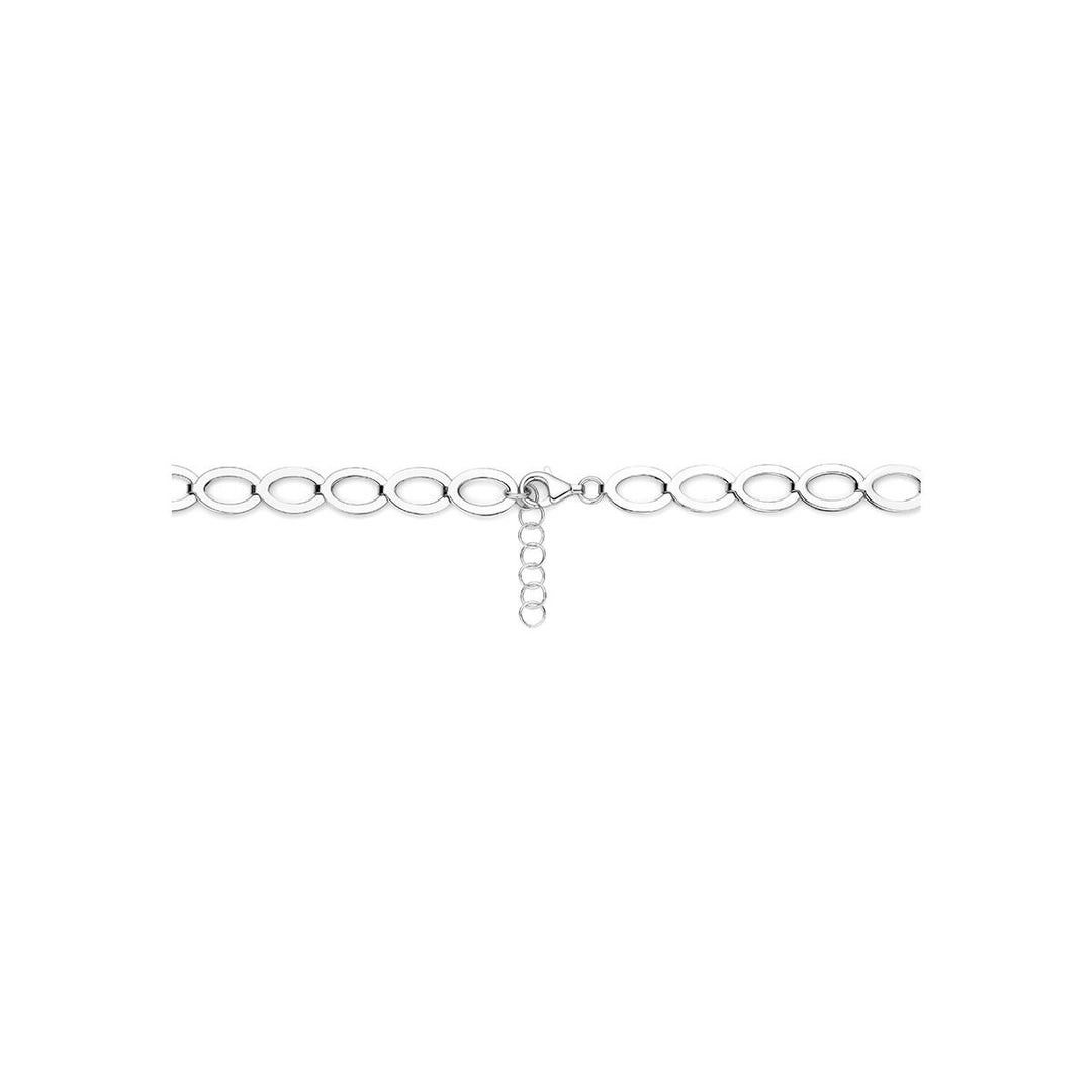 Gerhodineerd 925 zilveren schakelcollier