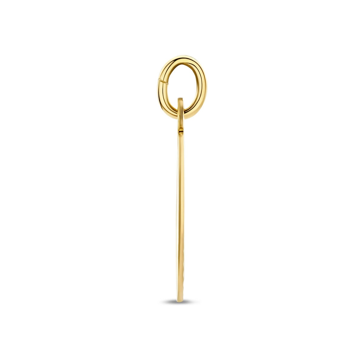 9k Geelgouden ronde hanger kinderkopjes 16 mm