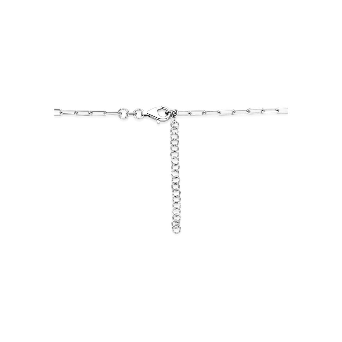 Rhodiniertes 925er Silbercollier mit Süßwasserperle