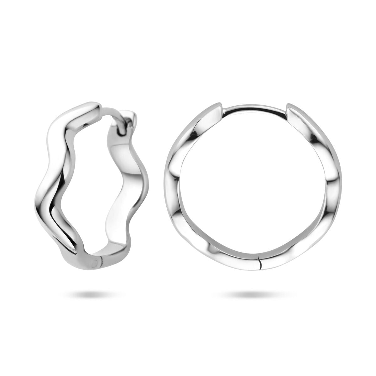 Rhodinierte Klappcreolen aus Silber – 20 mm