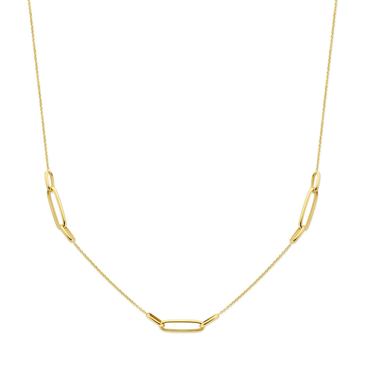 Feine 14k Goldkette mit 1,2 mm schmalen Gliedern in ovaler Form