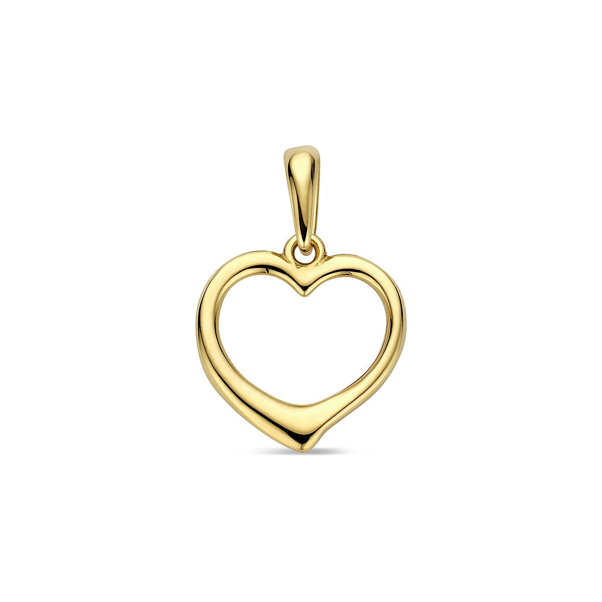 Hänger aus 9 Karat Gelbgold in Herzform, symbolisiert Liebe