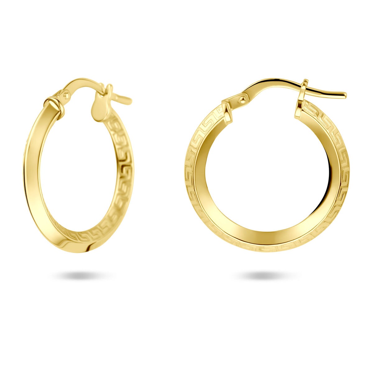 Goldohrringe Damen – 14k Silgold Klappverschluss 2,5 mm