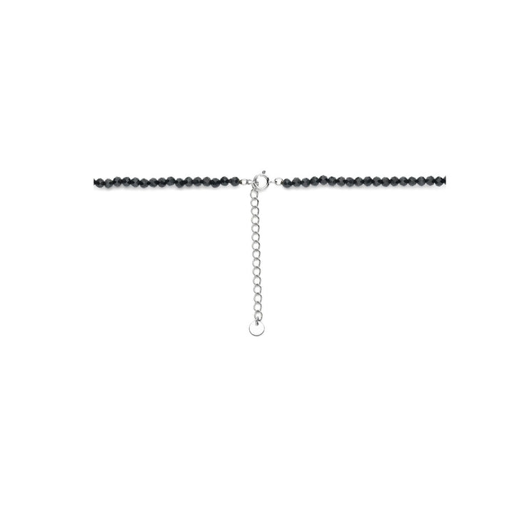Zilveren collier met onyx – gerhodineerd 925 zilver