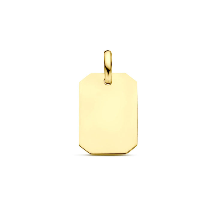 Geelgoudkleurige graveerhanger – 9k