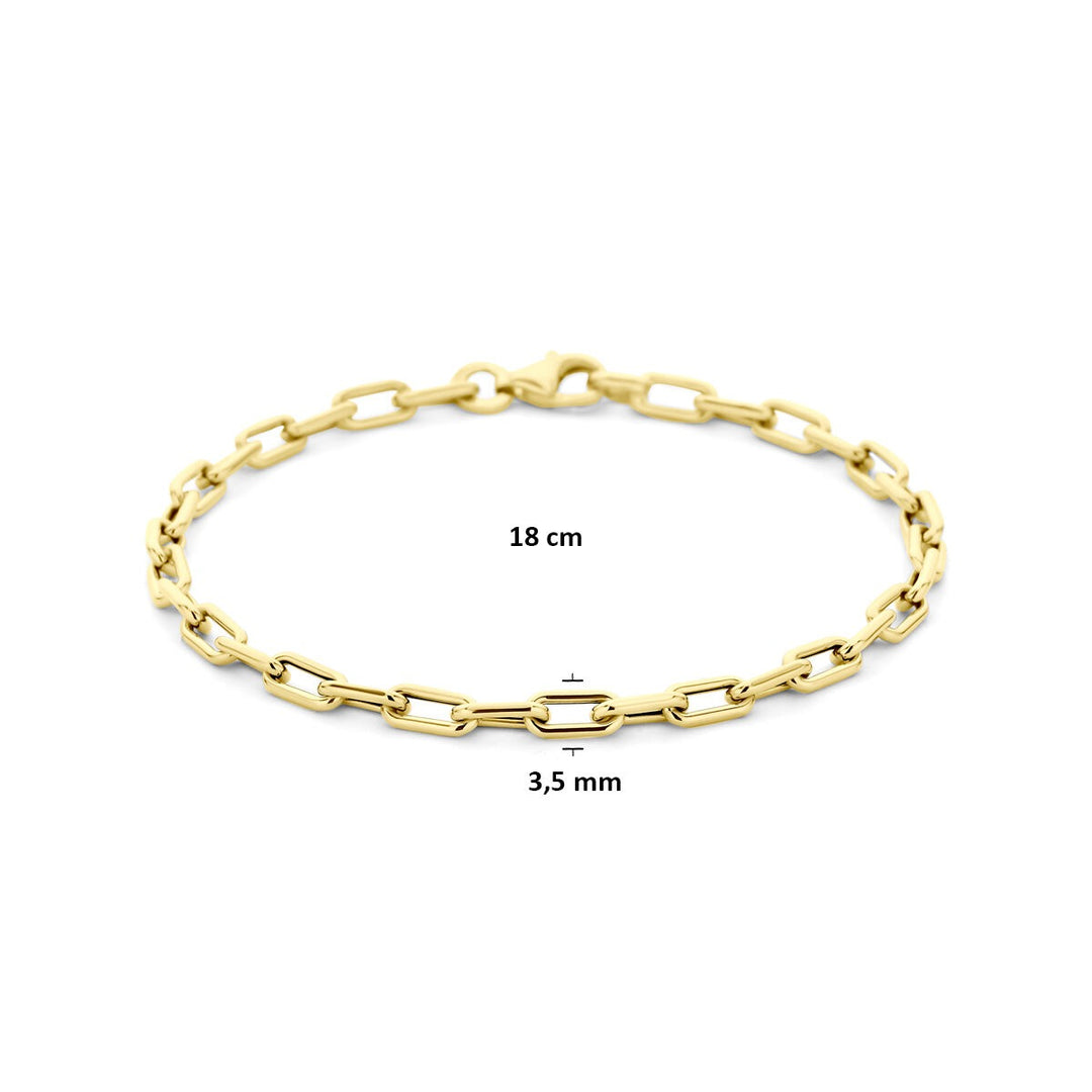 9k geelgouden anker armband