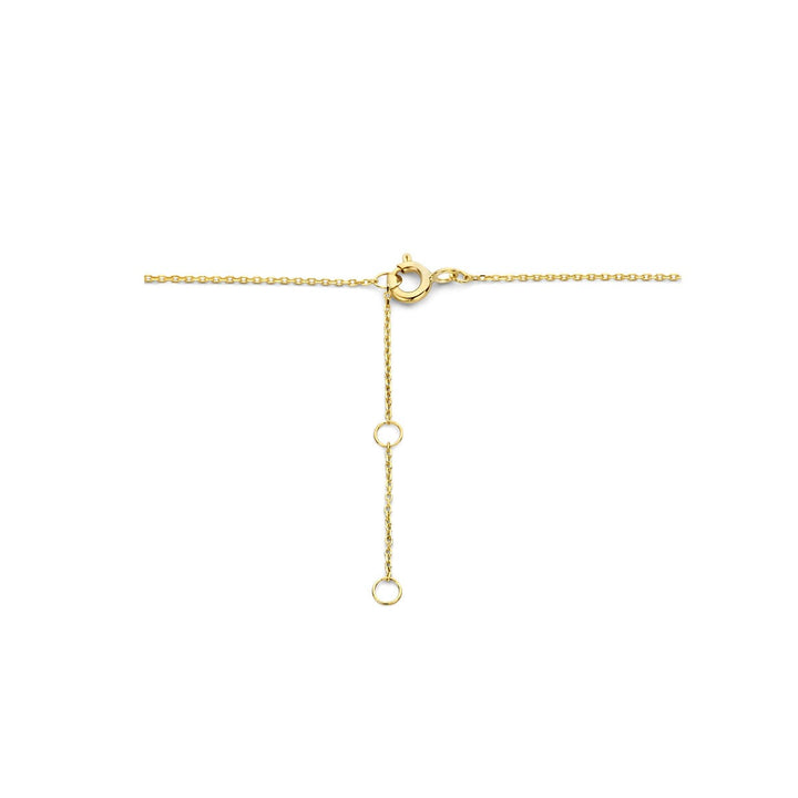 Gouden klaver ketting – 9k geelgoud, verstelbaar 40–44 cm