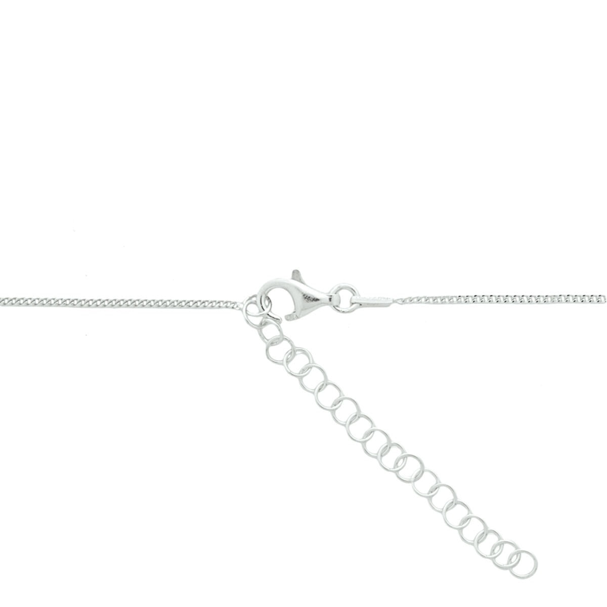 Silberkette mit Kreuz – rhodiniertes Ankerhalsband