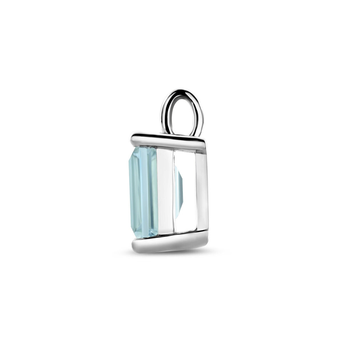 Silberanhänger mit himmelblauer Topas – rhodiniertes 925er Silber, 14,5 x 8,5 mm